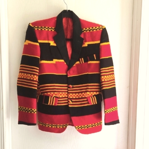 ⭐️ Host Pick ⭐️ Vintage | Abstract Eclectic Cotton Colorful Blazer - Picture 2 of 11